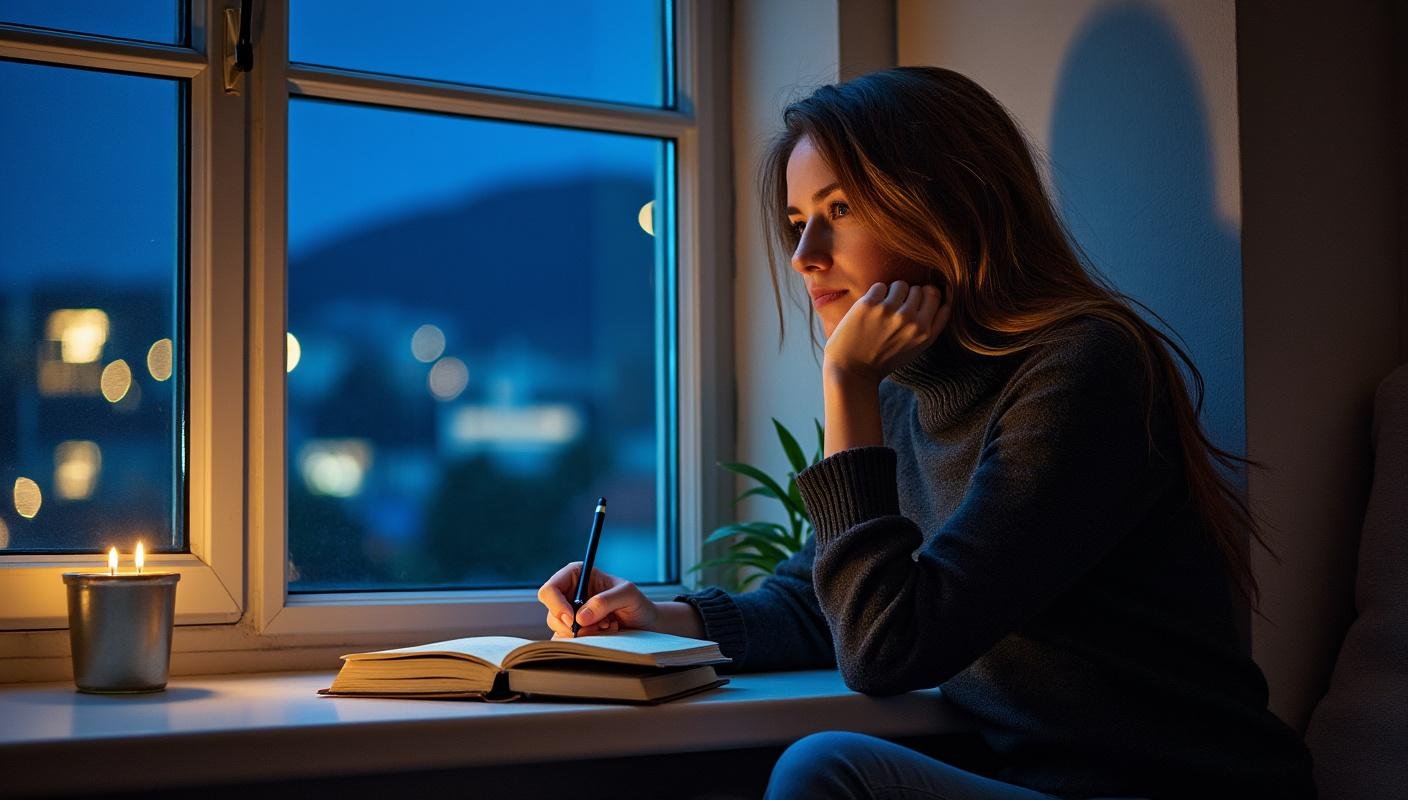 woman alone at the winodw