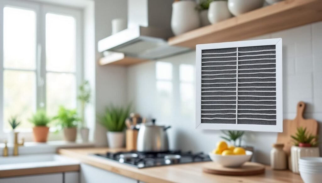 In the kitchen, a forgotten air filter is clogged and causes poor heat circulation Regularly cleaning these filters can prevent costly...