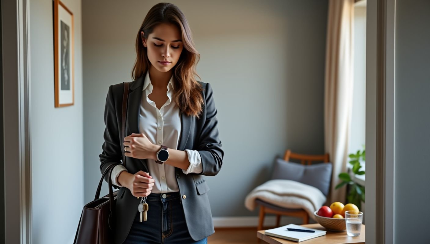 woman is focused and tensed holding car keys