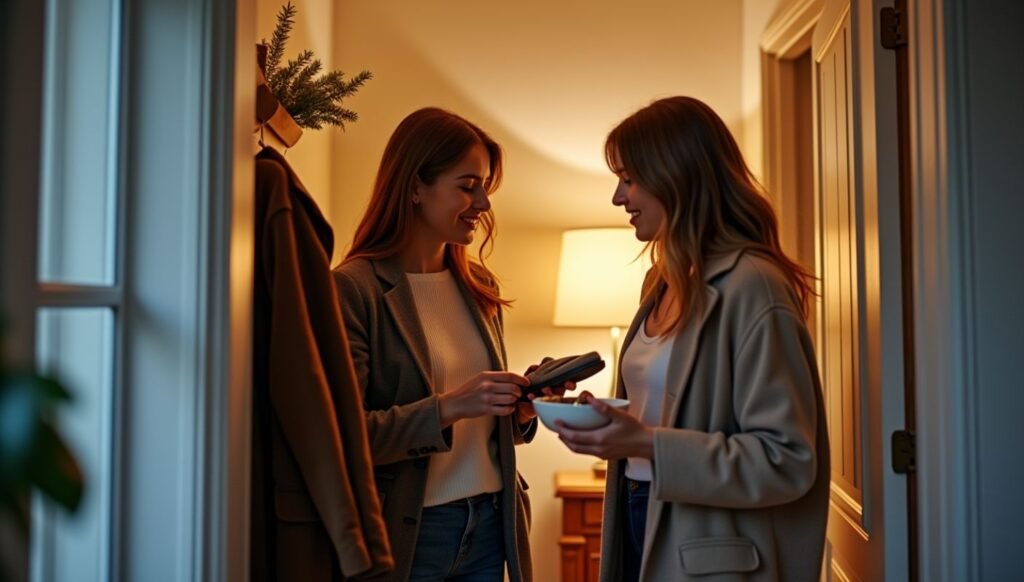 women having intimate conversation